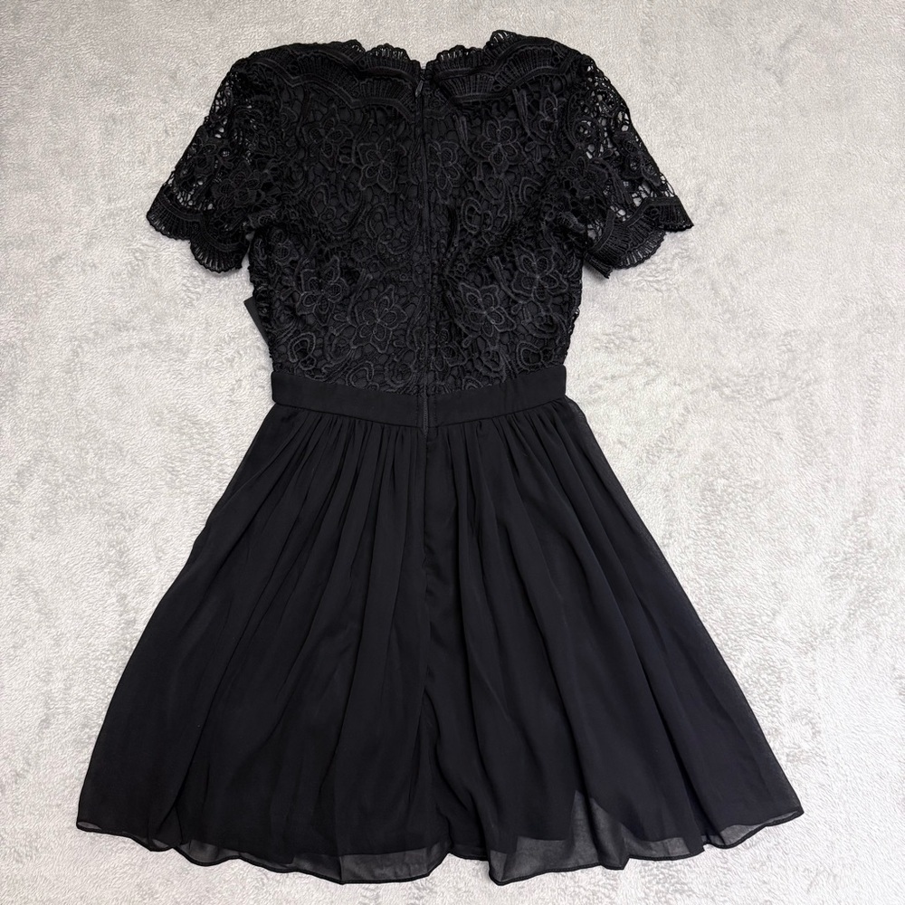NWT Lulus Black Lace Skater Dress Size XS – Cocktail, Prom, Evening - Picture 9 of 16